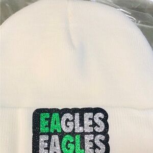 Eagles White Beanie